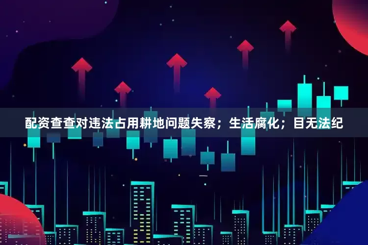 配资查查对违法占用耕地问题失察；生活腐化；目无法纪